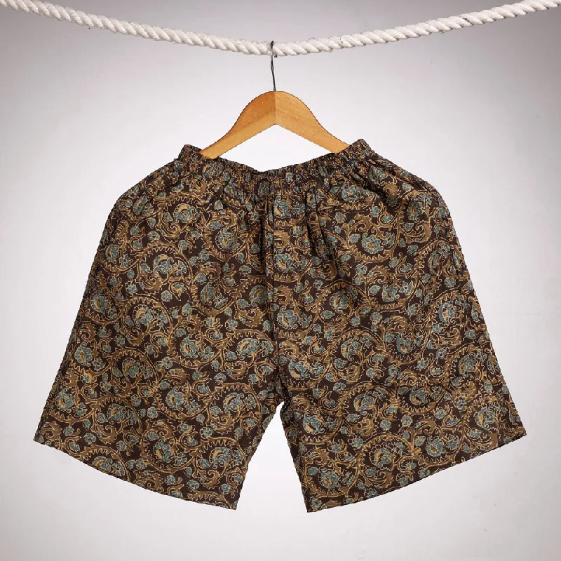 Brown - Ajrakh Block Printing Cotton Unisex Boxer/Shorts Tough Men's Military