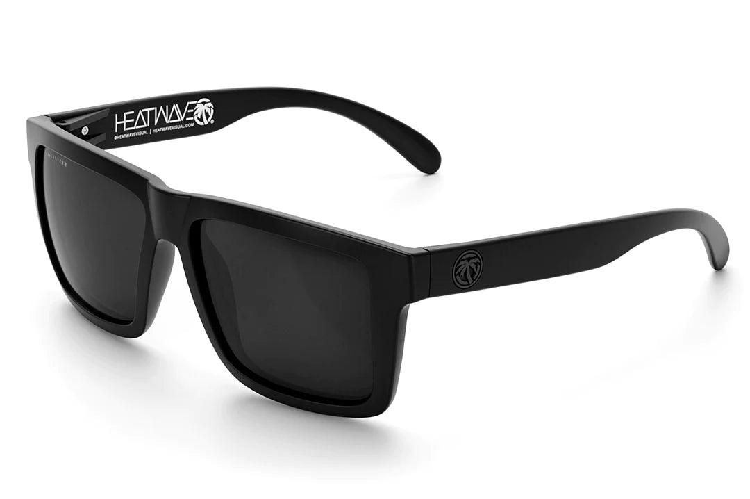 XL Vise Z87 Sunglasses: Black Frame - Polarized Black Lens Monochromatic All