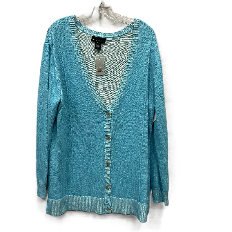 Sweater Cardigan By Lane Bryant In Blue, Size: 1x Youthful Men's Anime