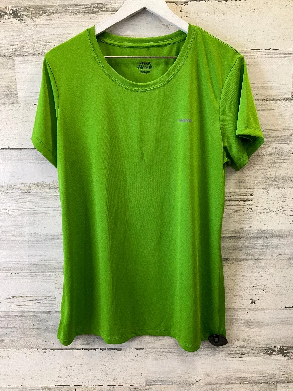 Green Athletic Top Short Sleeve Reebok, Size Xl Modern Men's 