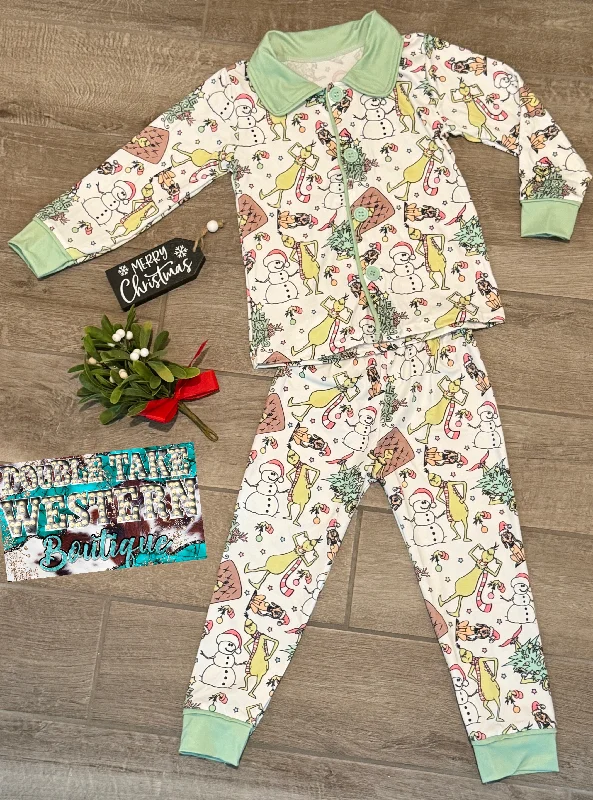 Mean One Grinch Christmas Pajama Set