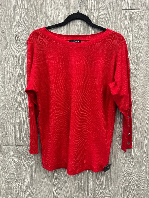 Top Long Sleeve By Cable And Gauge In Red, Size: M Beach