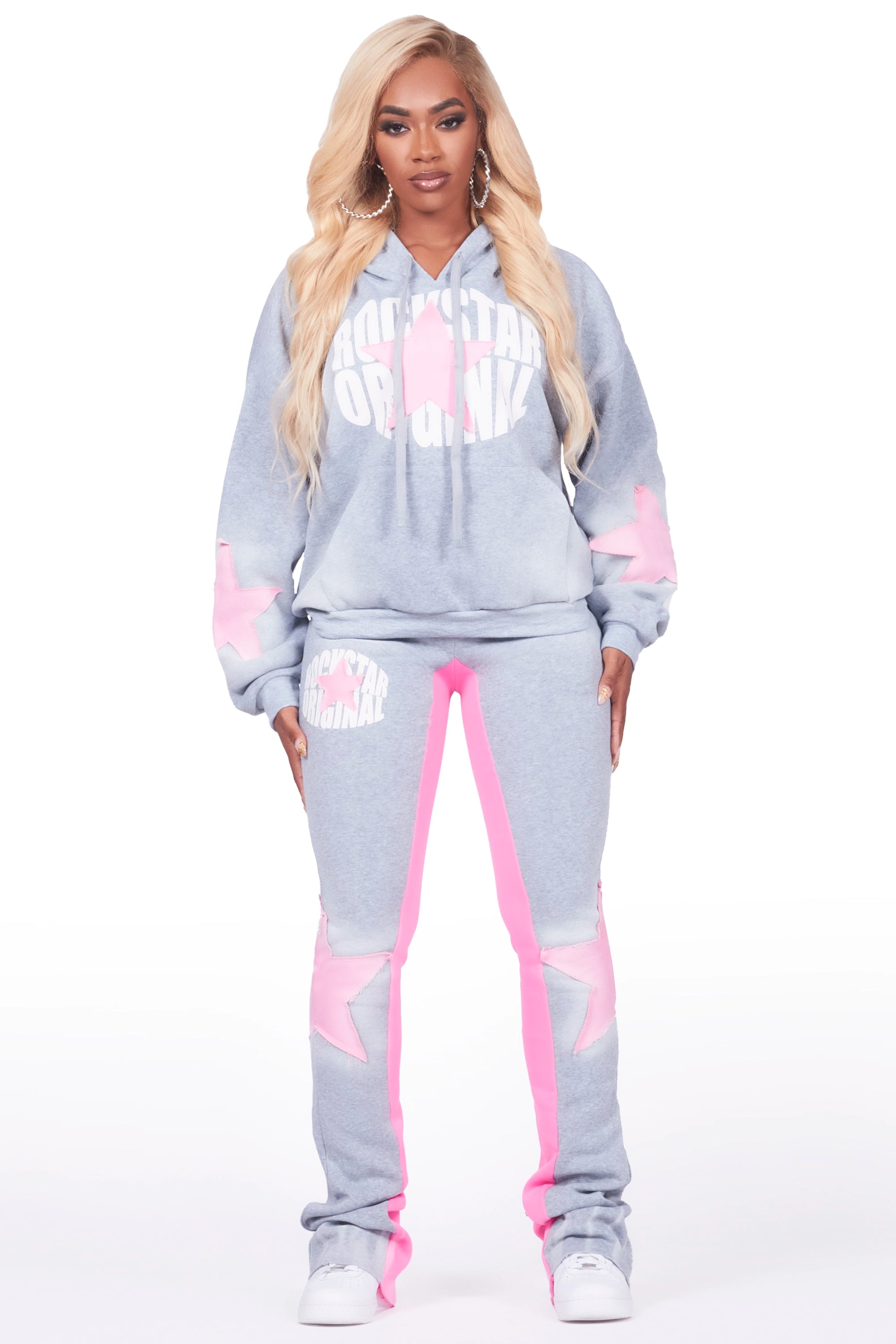 Kaliyah Heather Grey Super Stacked Trackset