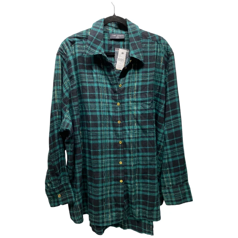 Top Long Sleeve By Lane Bryant In Plaid Pattern, Size: 3x Rugged Men's Outdoor 