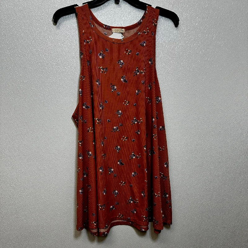 Floral Top Sleeveless Basic Clothes Mentor, Size Xl