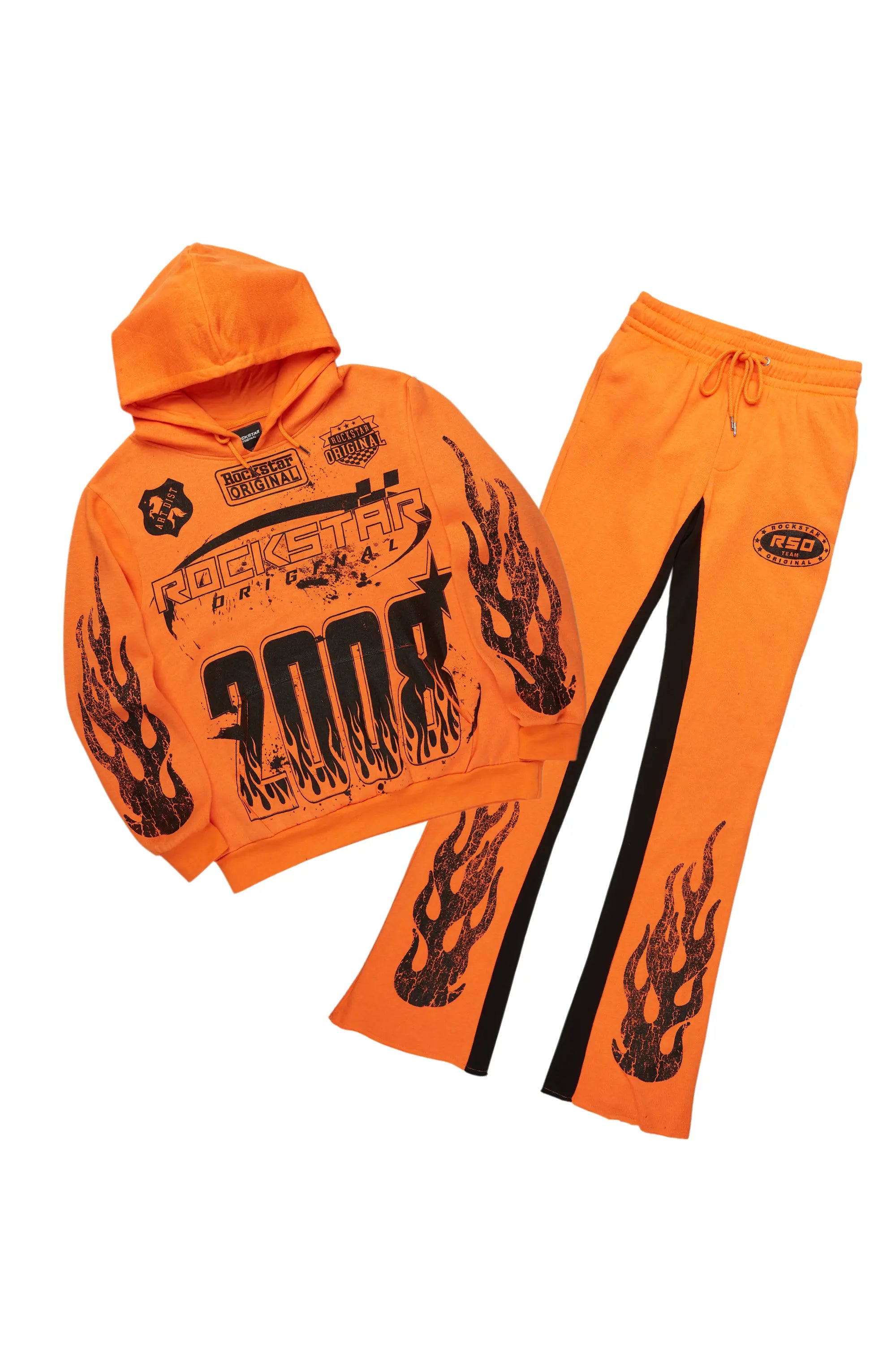 Amos Orange Hoodie/Baggy Track Pant Set