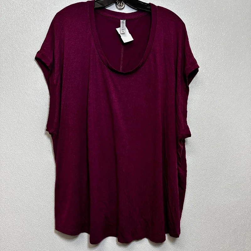 Raspberry Athletic Top Short Sleeve Athleta, Size 3x