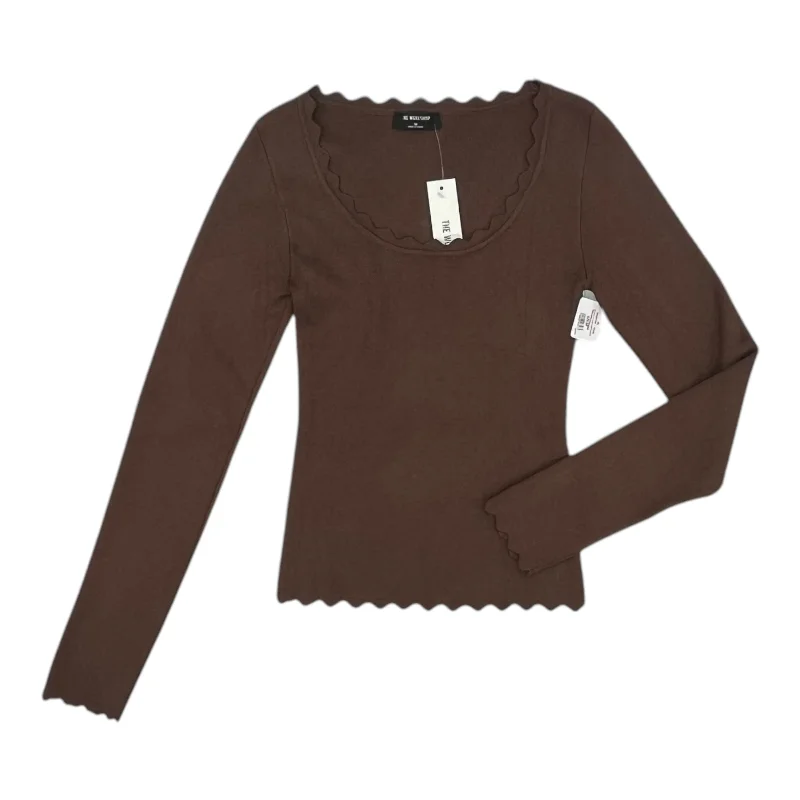 Top Ls By Workshop In Brown, Size:M Minimalist Men's Casual 