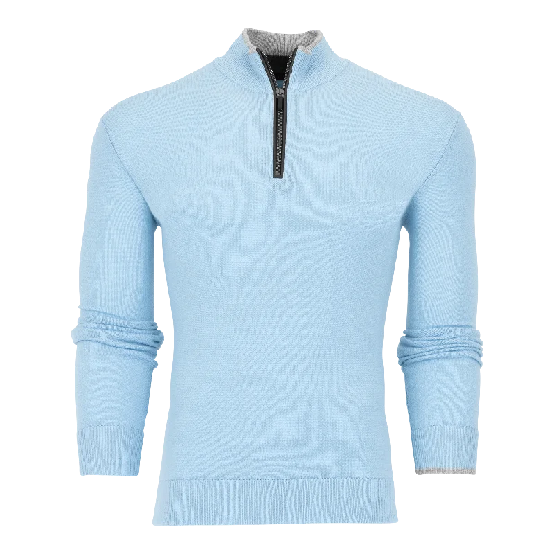 Sebonack Quarter-Zip Sweater (Wolf Blue)