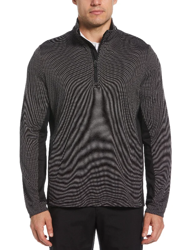 Men's Micro Jacquard Quarter Zip Golf Jacket