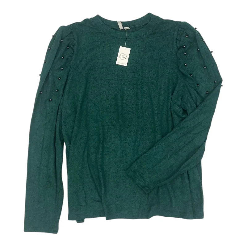 Top Ls By Cato In Green, Size:1X Casual Men's Short