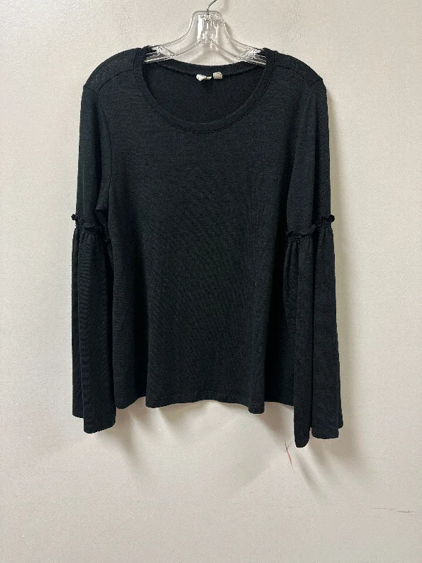 Top Long Sleeve By Gap In Black, Size: L Adventure