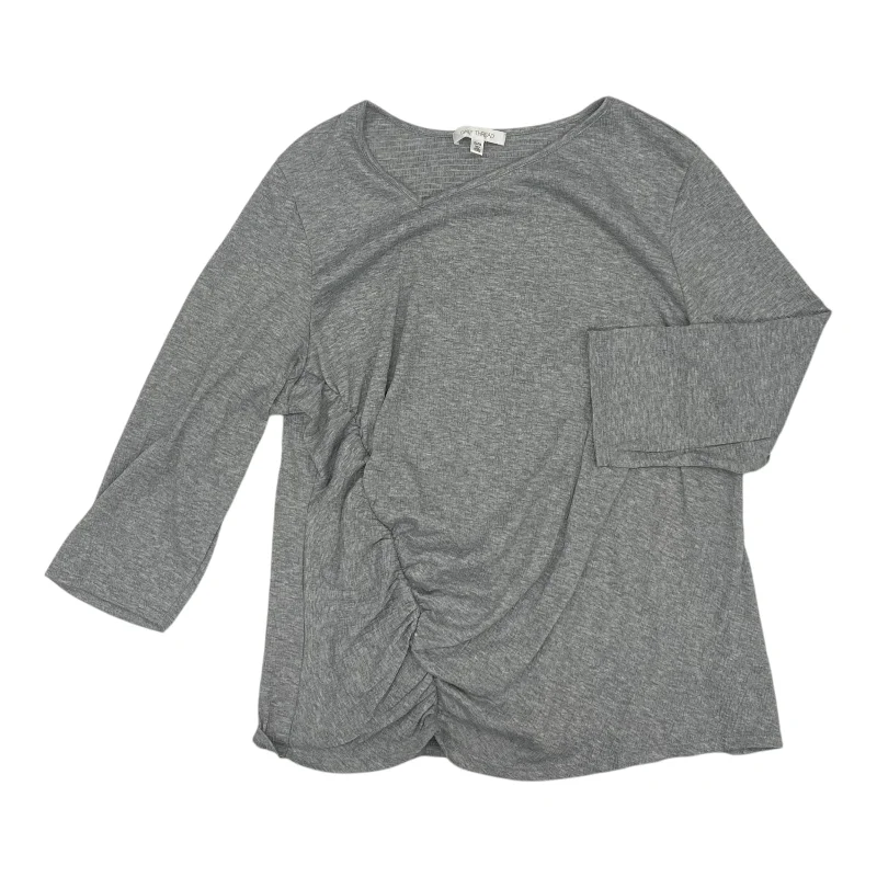 Top 3/4 Sleeve By Clothes Mentor In Grey, Size:Xl Unique Men's Patch