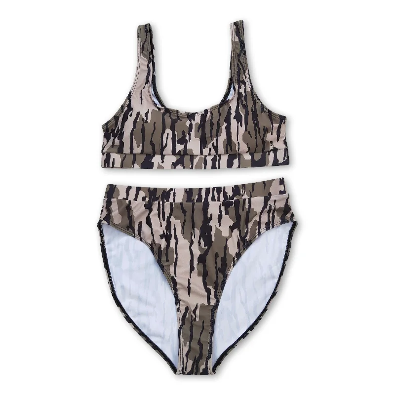 Bottomland print mommy and me women summer swimsuit Casual Men's Japanese 