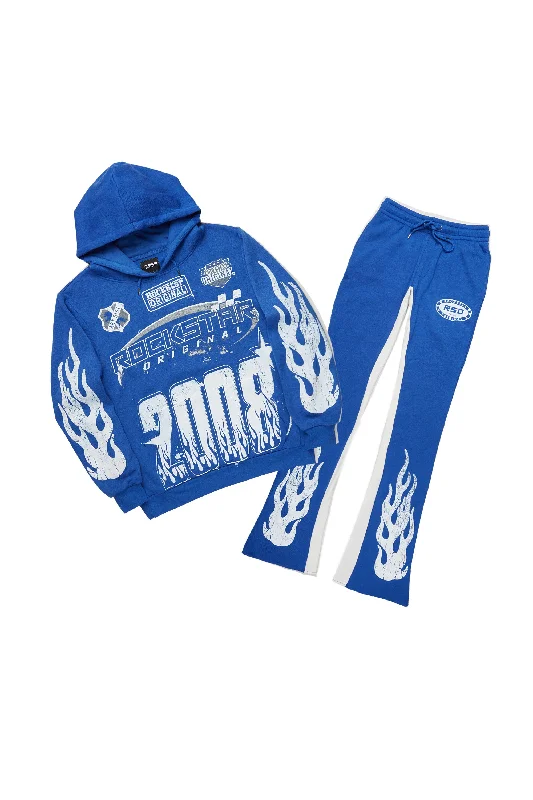 Amos Royal Blue Hoodie/Baggy Track Pant Set