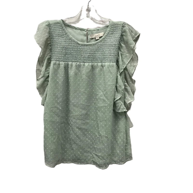 Top Short Sleeve By Loft In Green, Size: M Elegant Men's Cashmere