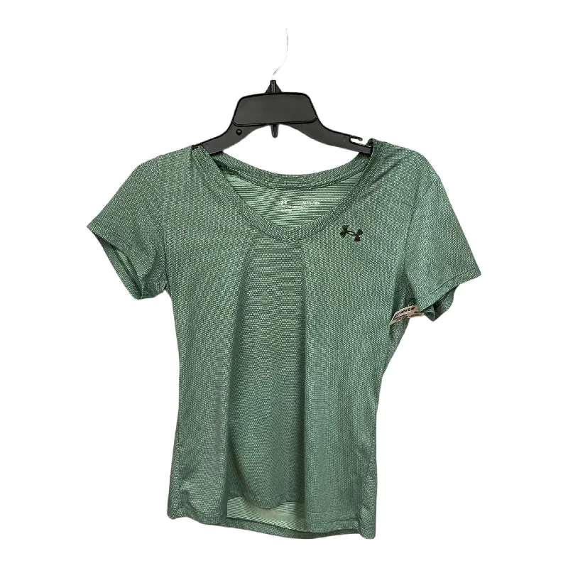 Green Athletic Top Short Sleeve Under Armour, Size Xs Unique Men's Upcycled