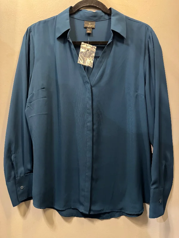 Top Long Sleeve By Worthington In Teal, Size: Lp Relaxed Men's Beach