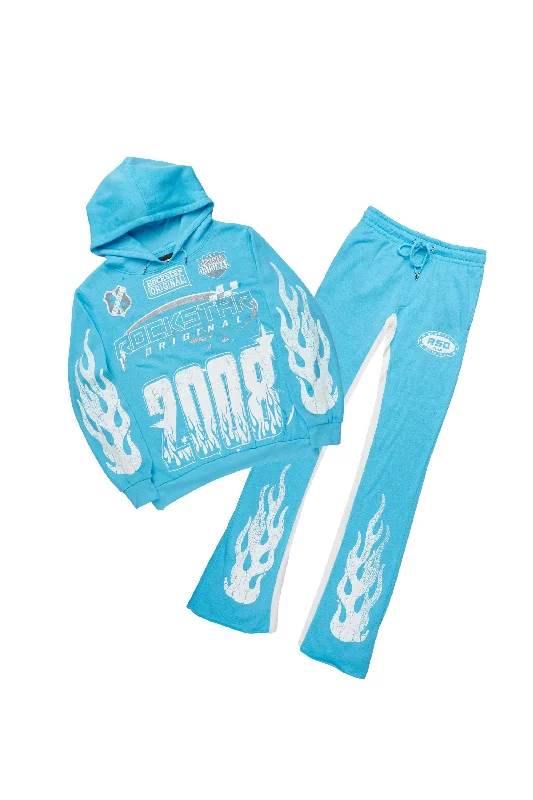 Amos Blue Hoodie/Baggy Track Pant Set