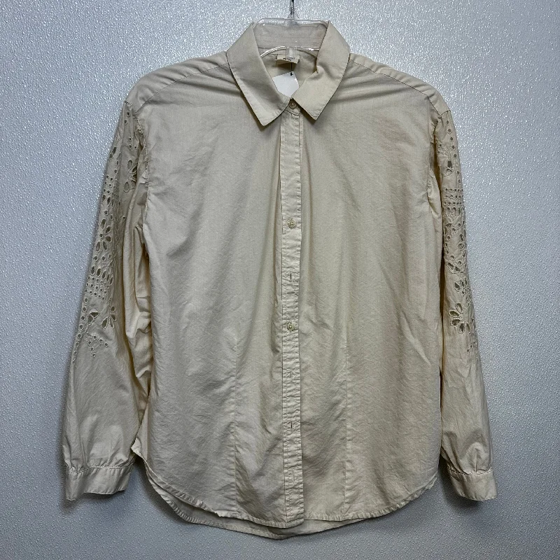 Cream Top Long Sleeve Good Hart, Size S Earthy Men's Hemp