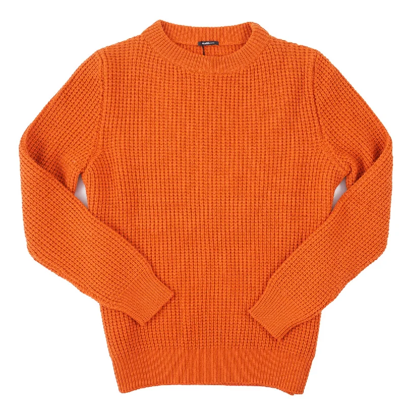 Manrico Thick Waffle Knit Cashmere Sweater Rugged Men's Outdoor 