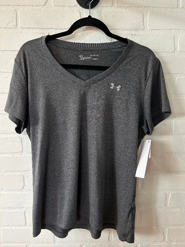 Grey Athletic Top Short Sleeve Under Armour, Size Xl Refined Men's Velvet