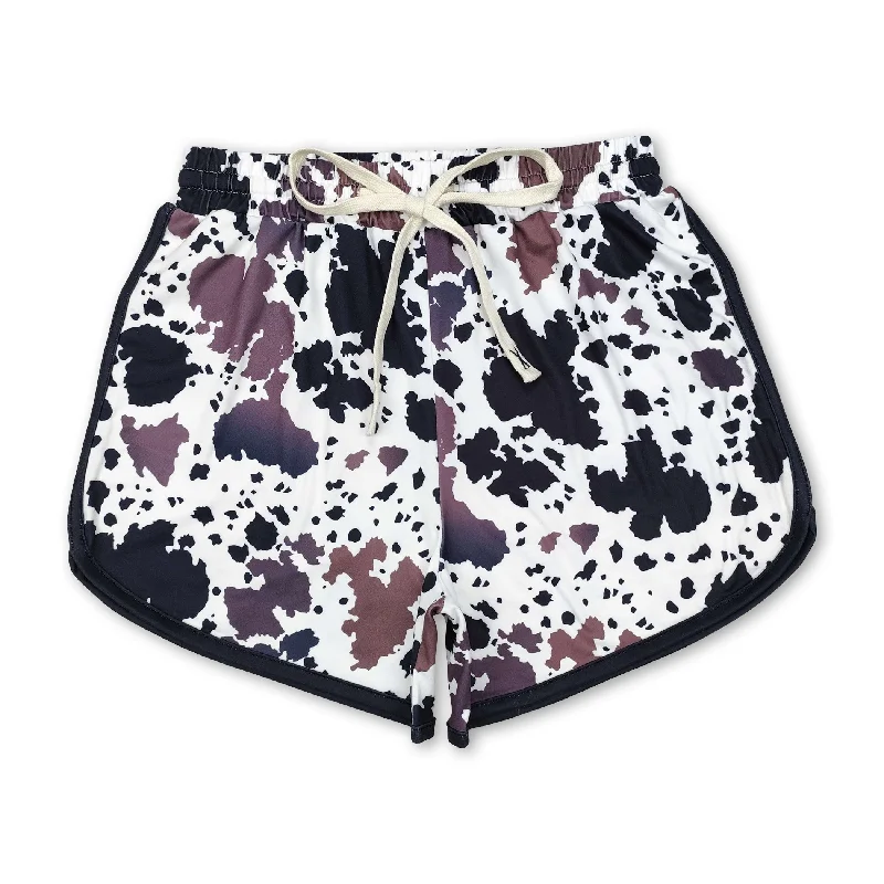 Cow print adult women shorts Stylish Men's Neon