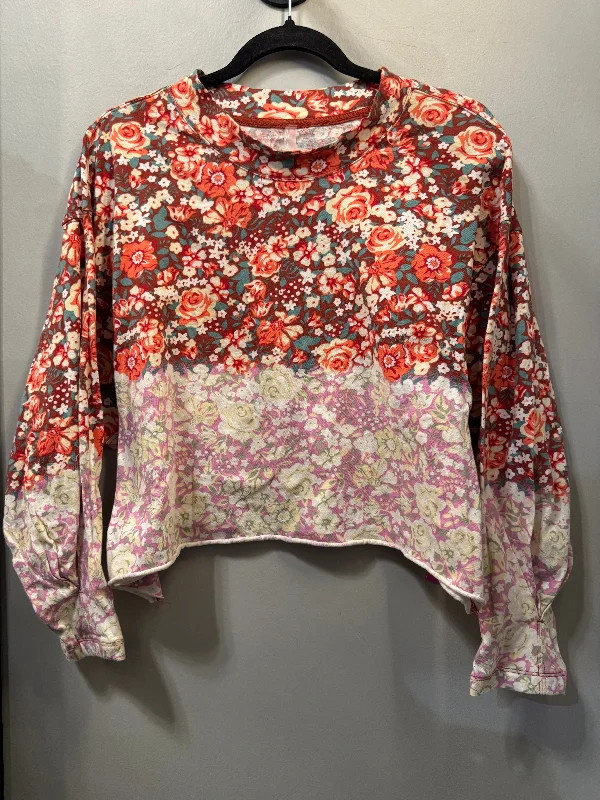 Top Long Sleeve By Free People In Floral Print, Size: S Confident Men's High