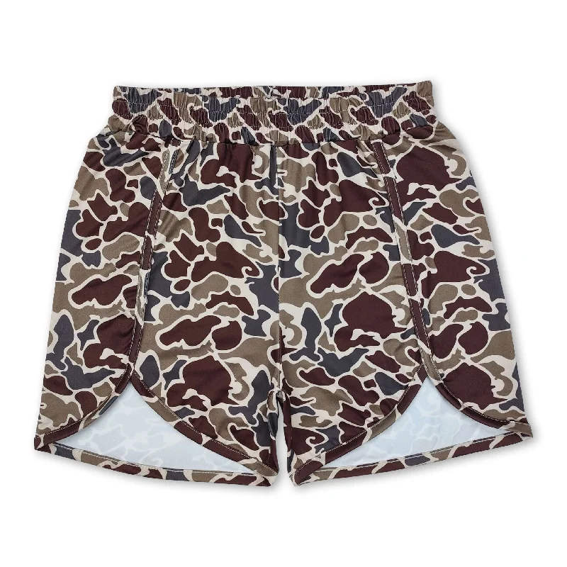 Camo print adult women summer shorts Refined Men's European