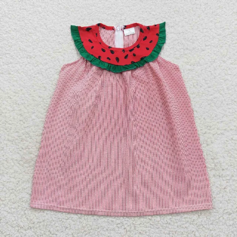 Clearance C15-30 Watermelon  Summer Baby Girls Short Sleeve Dresses Minimalist Men's Casual 