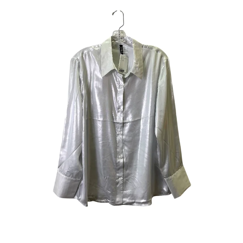 Top Ls By H&M In Silver, Size:S Confident Men's High