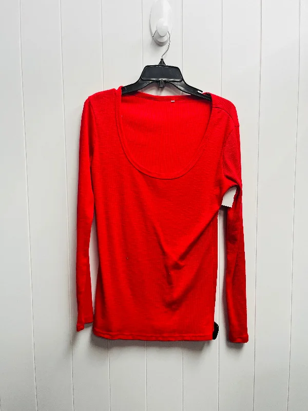 Top Long Sleeve Basic By Amazon Essentials In Red, Size: Xl Athletic Men's High