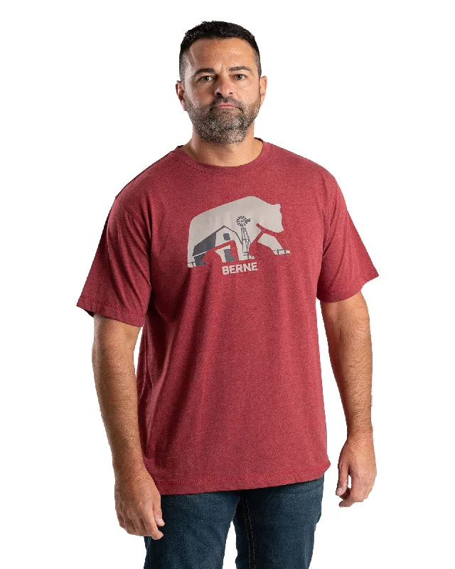 Big Bear Barn T-Shirt Sleek Men's Metallic