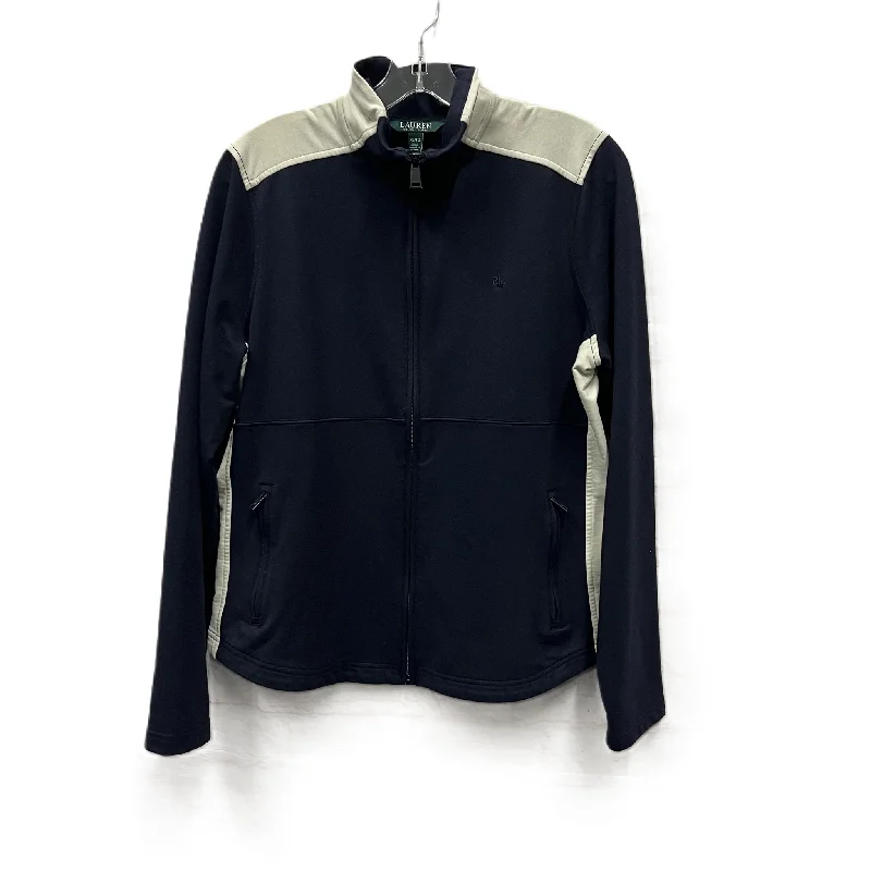 Athletic Jacket By Lauren By Ralph Lauren In Blue, Size: Xl