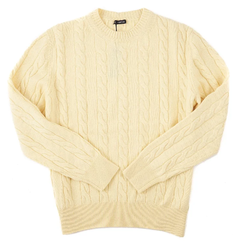 Manrico Cable Knit Cashmere Sweater Practical Men's Multi