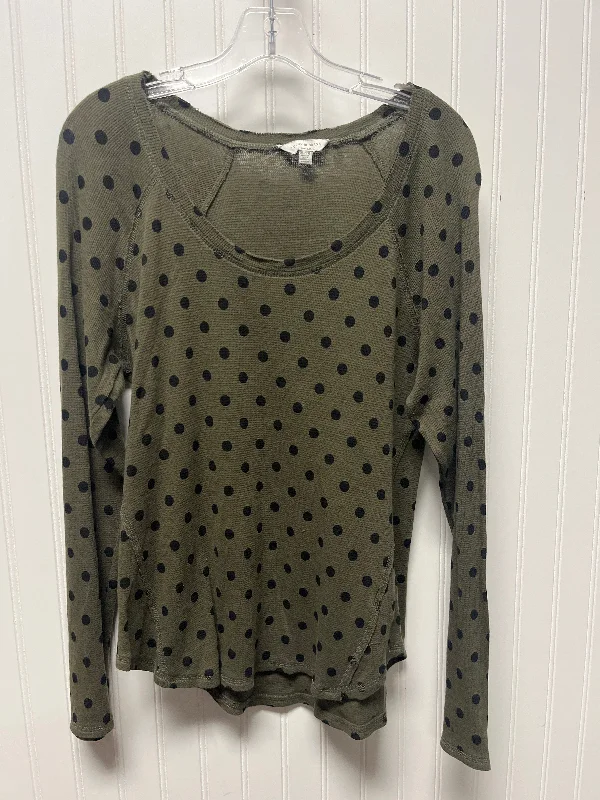 Top Long Sleeve By Lucky Brand In Polkadot Pattern, Size: Xl Elegant Men's Formal 