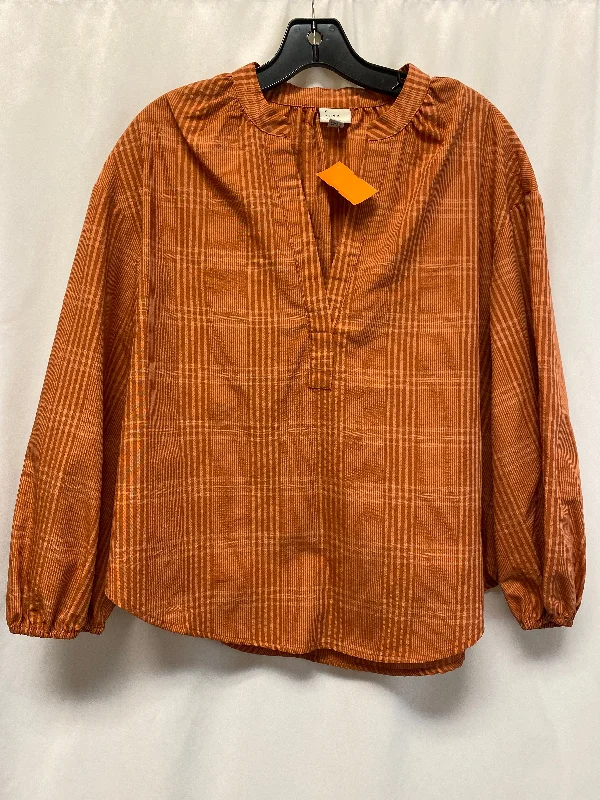 Top Long Sleeve By A New Day In Orange, Size: M Artistic Men's Avant