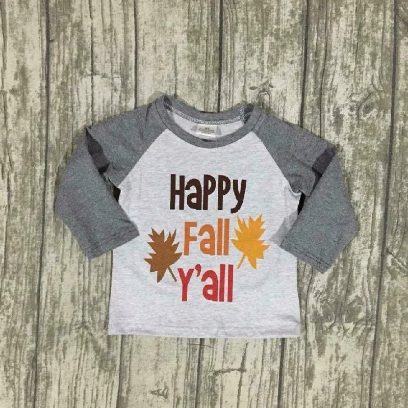 Happy Fall Y'all Raglan Masculine Men's 