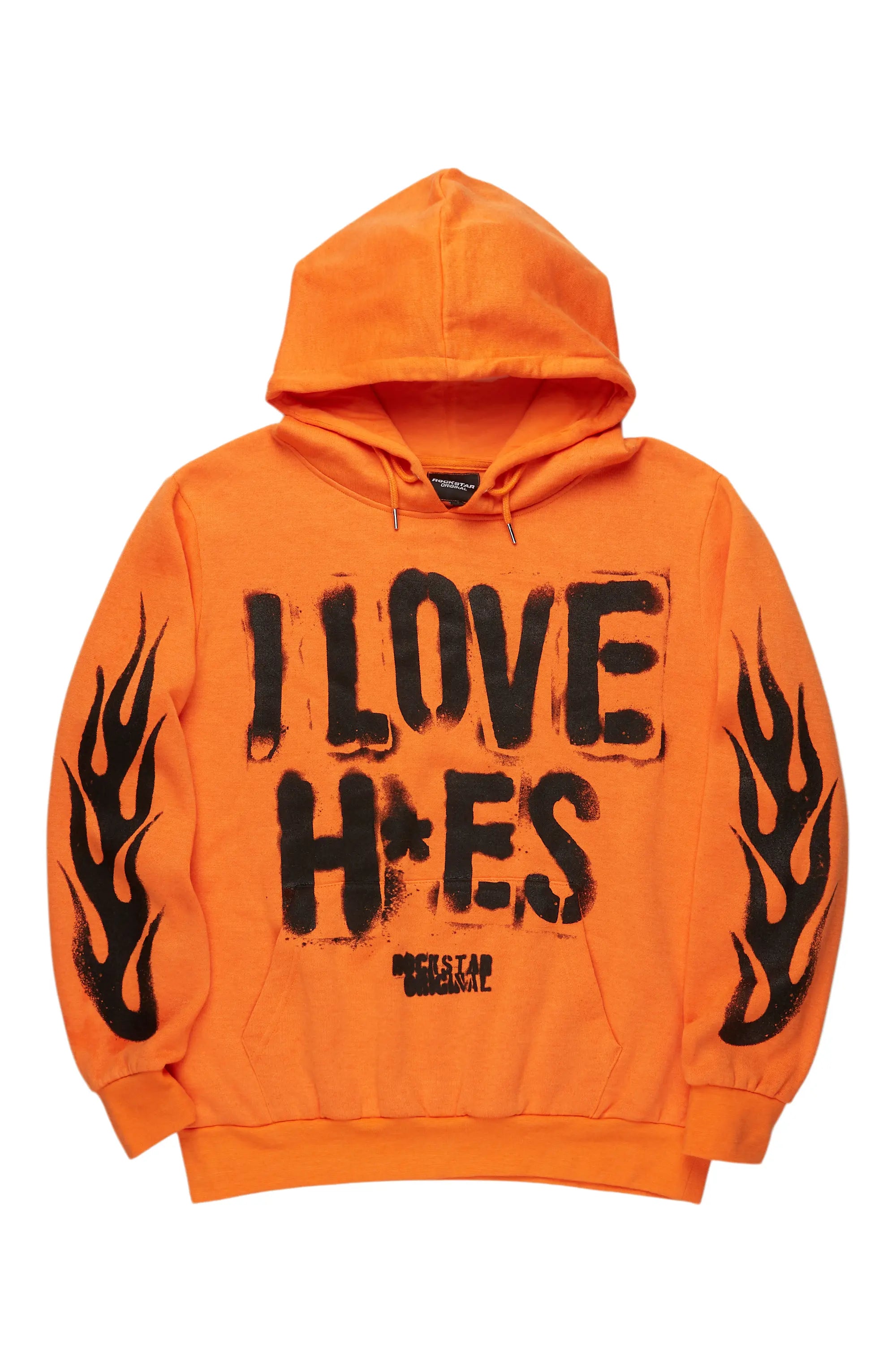 Tanasya Orange Oversized Hoodie Minimalist Men's Casual 