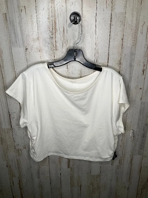 Beige Athletic Top Short Sleeve Old Navy, Size 1x Unique Men's Upcycled