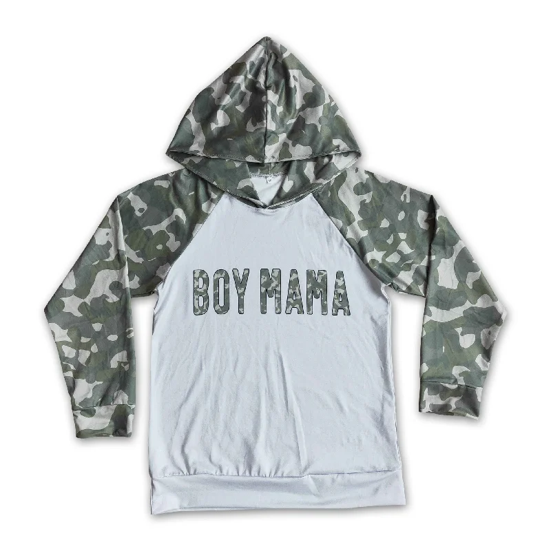 Boy mama camo long sleeve adult shirt Elegant Men's Formal 