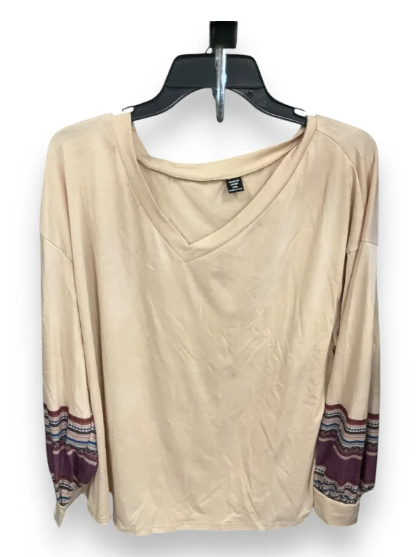 Top Long Sleeve By Shein In Peach, Size: 1x Earthy Men's Sustainable 