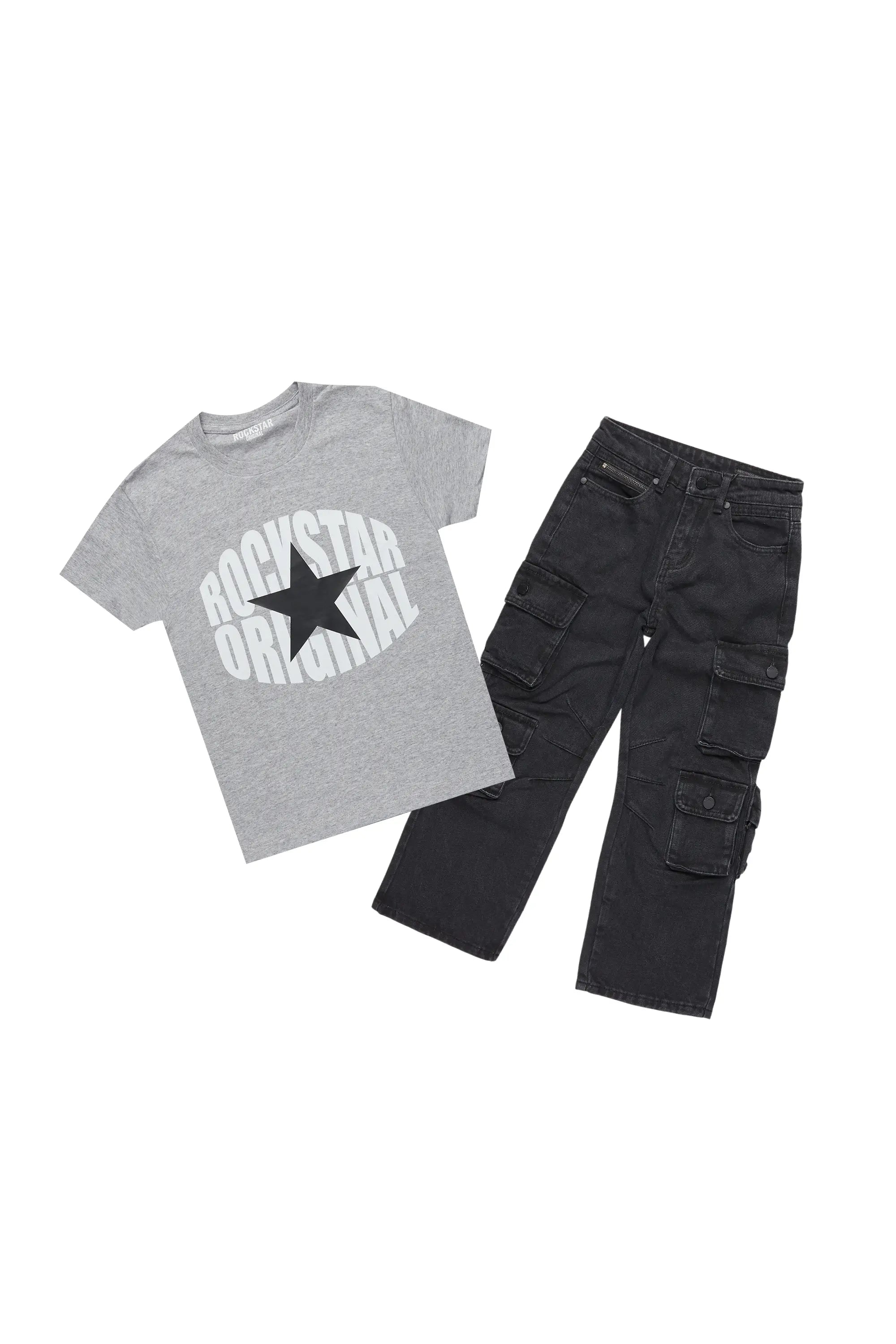 Boys Camber Grey T-Shirt/Baggy Jean Set