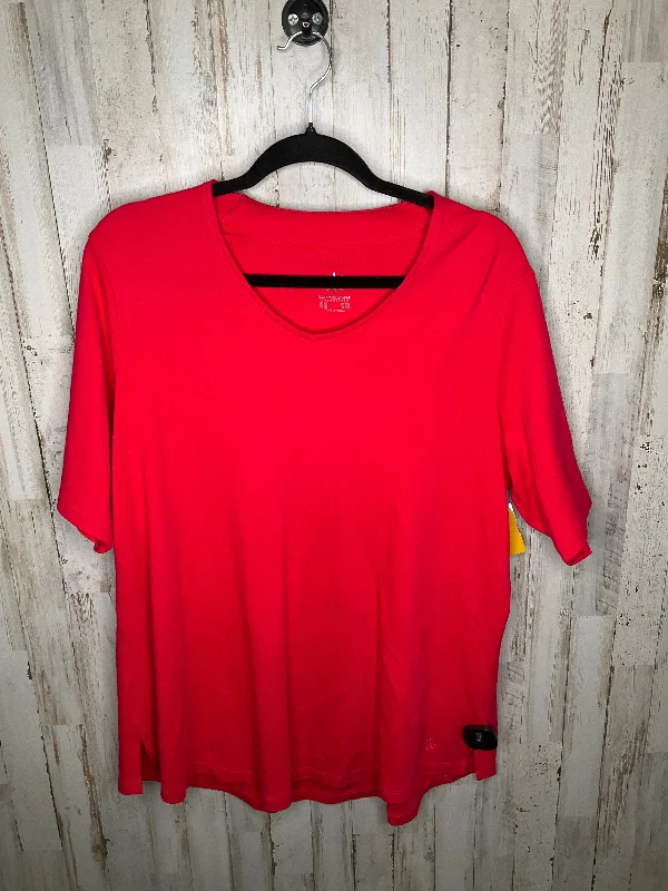 Red Athletic Top Short Sleeve Isaac Mizrahi Live Qvc, Size 2x Youthful Men's Anime