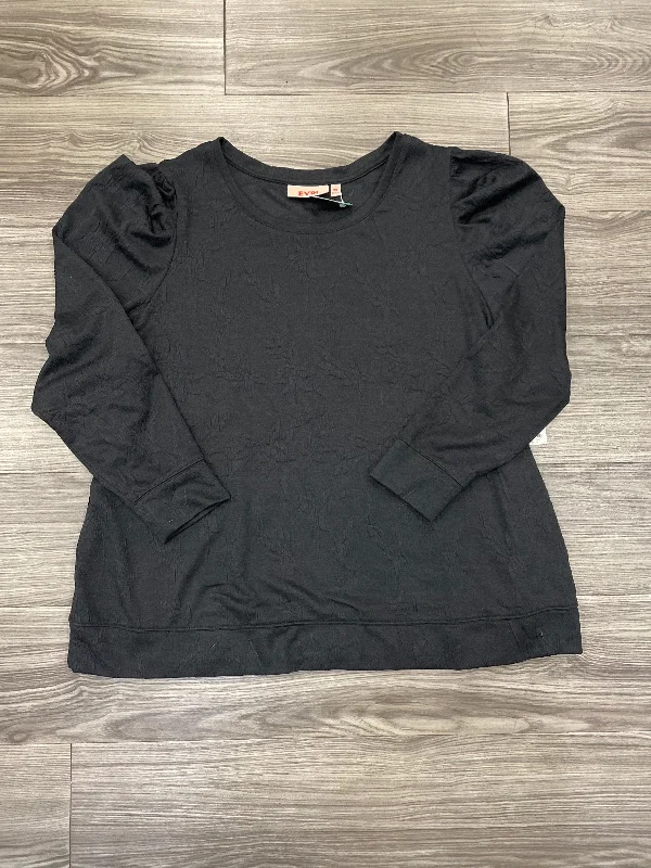 Top Long Sleeve By Evri In Black, Size: 2x Dynamic Men's Glow