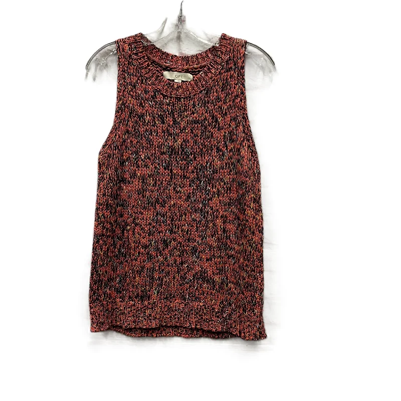 Top Sleeveless By Loft In Orange, Size: L Laid