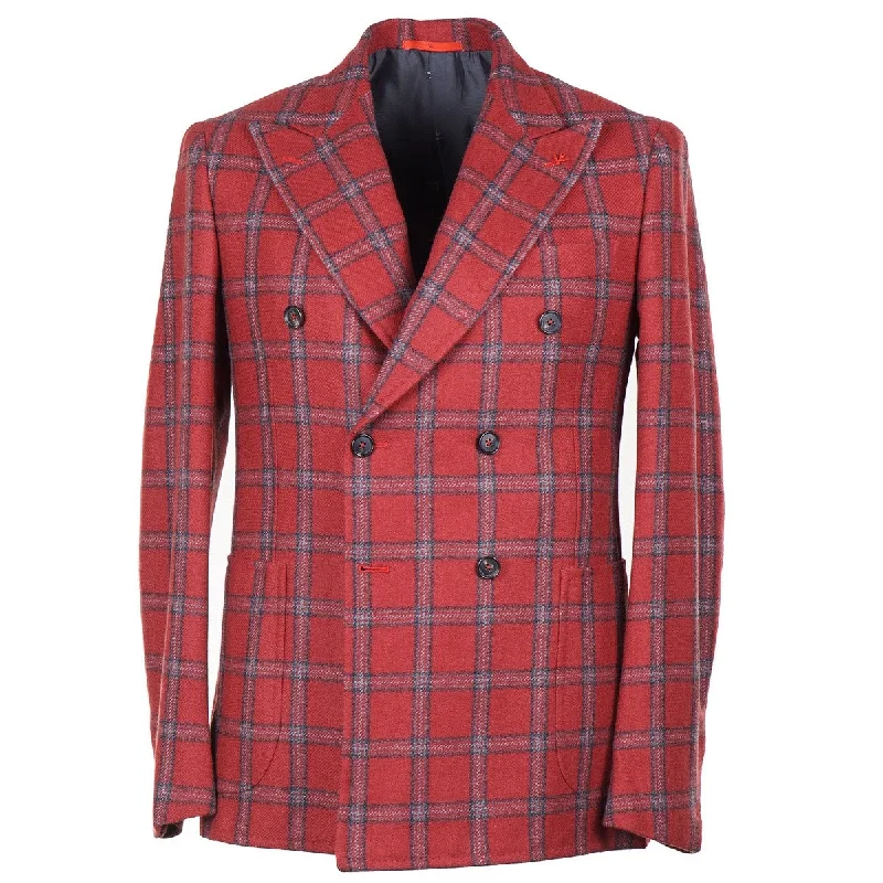 Isaia Slim-Fit Cashmere Sport Coat Modern Men's Geometric