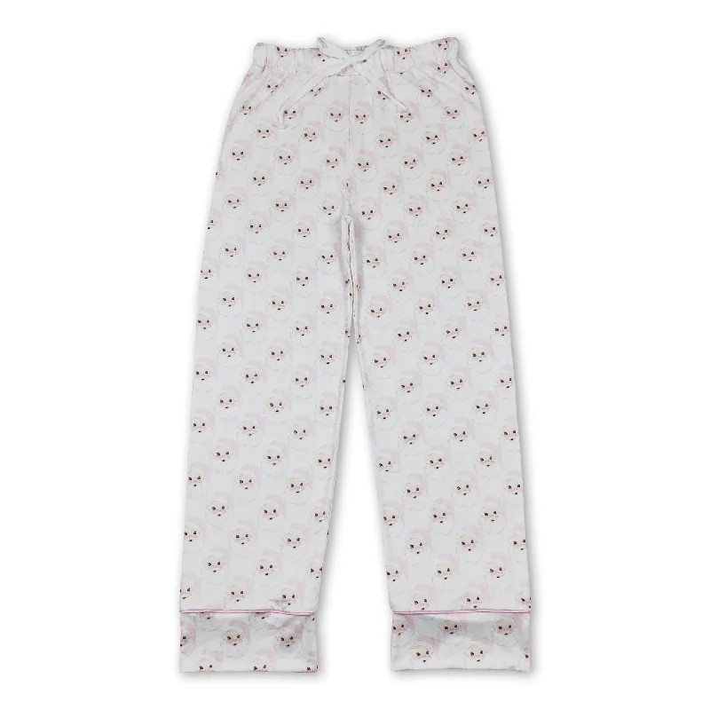 Pink santa family pajamas women Christmas pants Casual Men's Japanese 