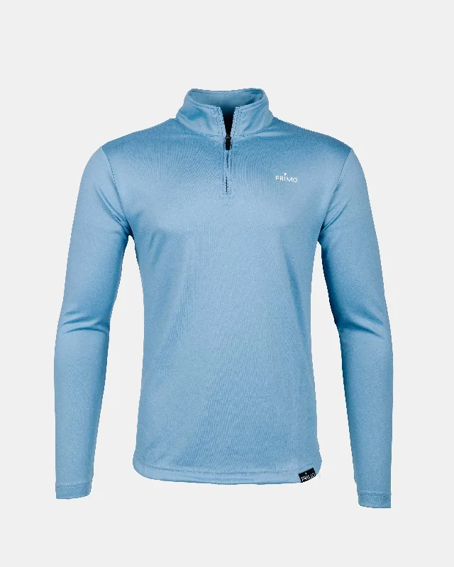 Blue Shadow Classic Quarter Zip Elegant Men's Cashmere