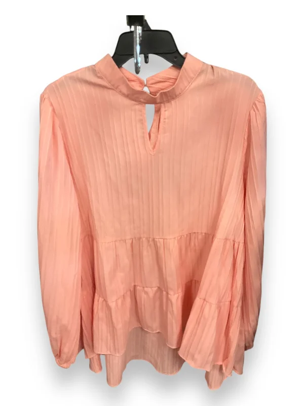 Top Long Sleeve By Clothes Mentor In Peach, Size: 1x Athletic Men's High